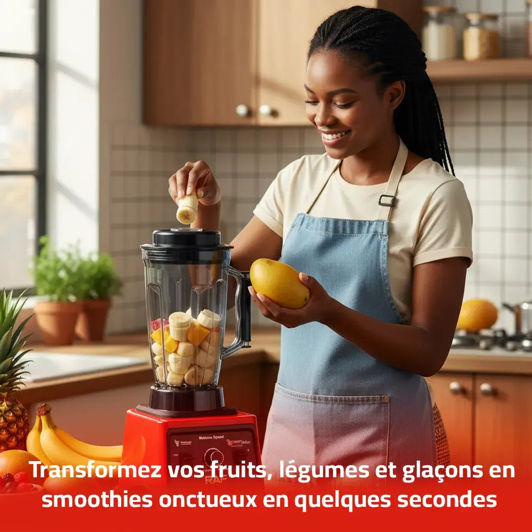 🥭 Mixeur Haute Puissance – Le secret pour des jus frais et sains chaque jour !
