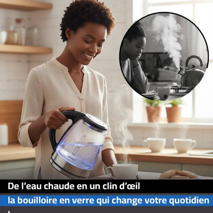 🔥 Bouilloire en Verre – De l’Eau Chaude en un Clin d’Œil !