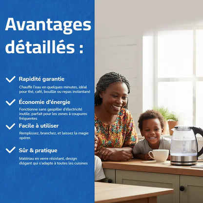 🔥 Bouilloire en Verre – De l’Eau Chaude en un Clin d’Œil !