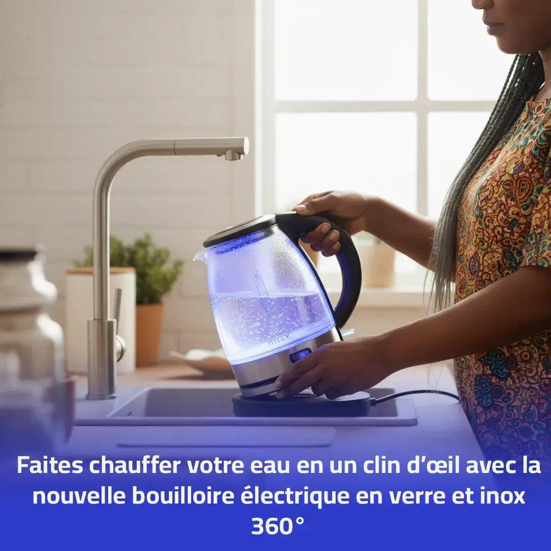 🔥 Bouilloire en Verre – De l’Eau Chaude en un Clin d’Œil !