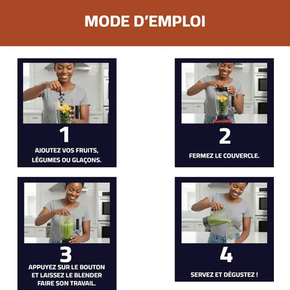 🥭 Mixeur Haute Puissance – Le secret pour des jus frais et sains chaque jour !